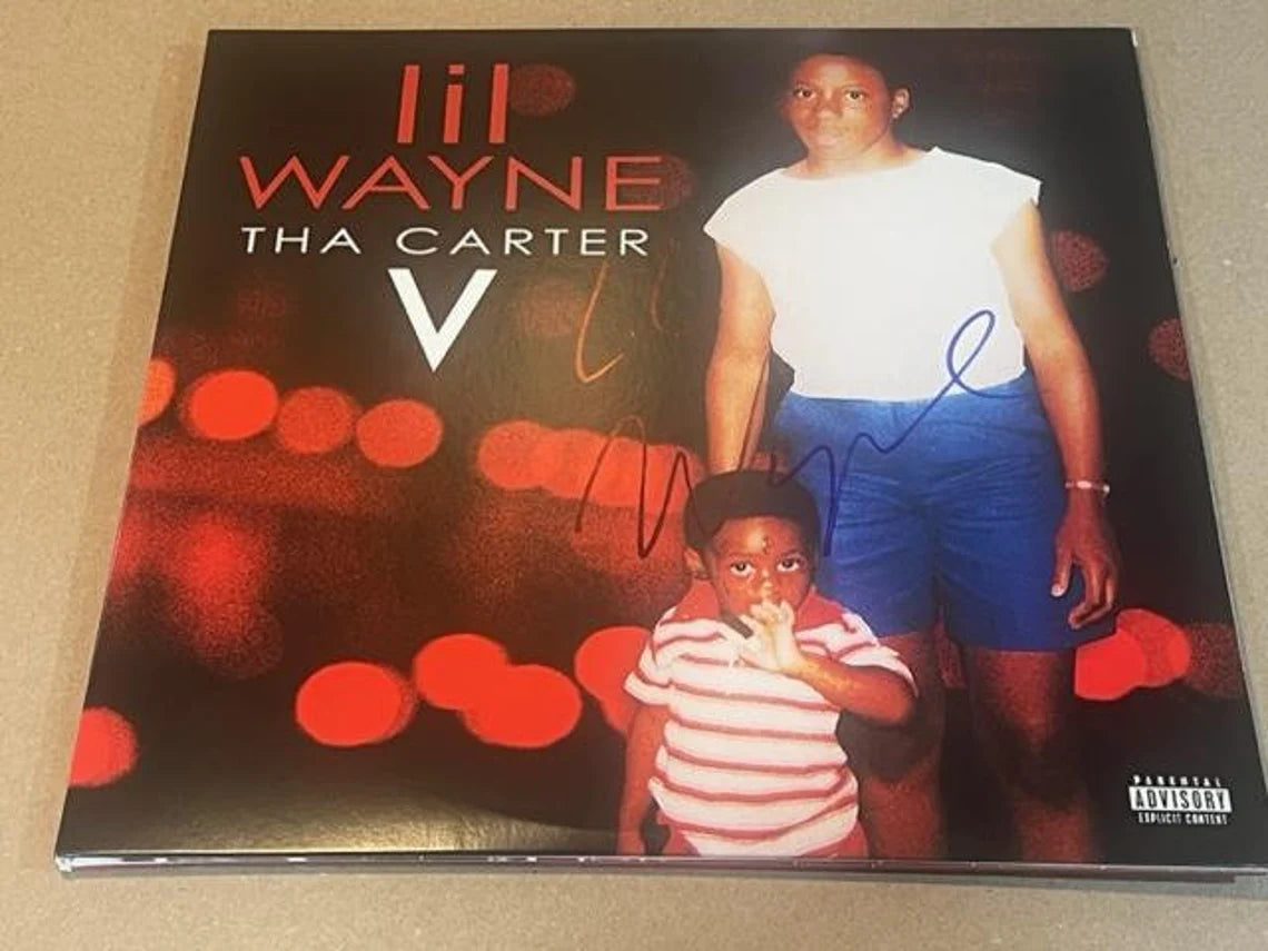 LIL WAYNE Signed Autographed "The Carter V" Record Album LP