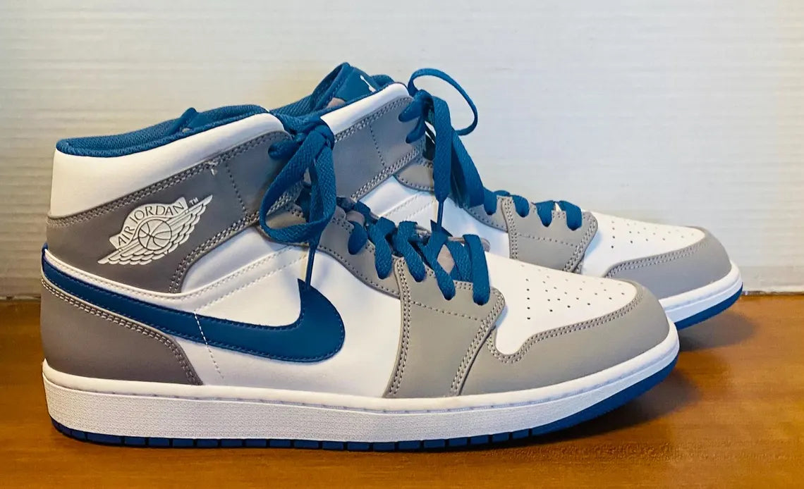 Nike Air Jordan 1 Mid DQ8426 Cement True Blue Sneakers