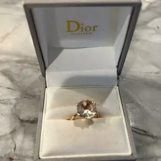 Christian Dior "Oui" Morganite &amp; Diamond Ring