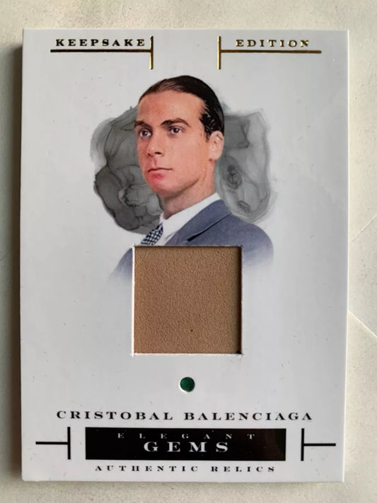 2023 Super Break Keepsake Edition Cristóbal Balenciaga Emerald Gems Relic Card