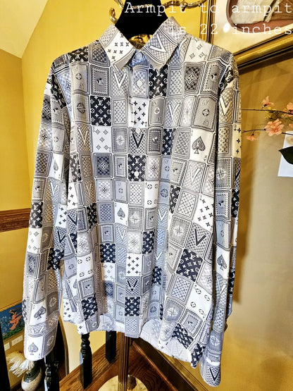 Louis Vuitton Las Vegas Gambling/Poker Button-Down Shirt