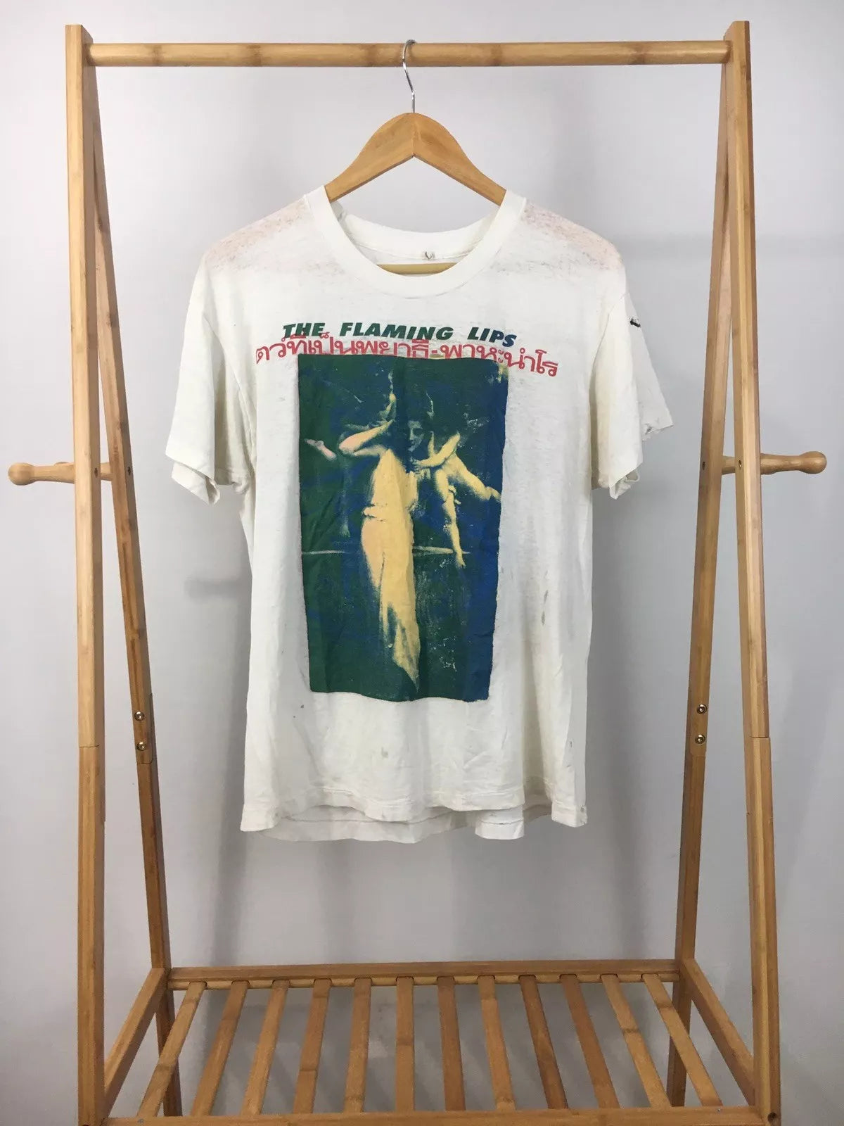 Rare Vintage The Flaming Lips Thai Sonic Youth Band T-Shirt