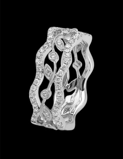 Parade Original LYRIA Leaf Band Ring in 18k white gold Ring