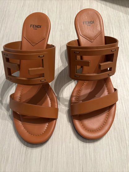 Cognac Color Fendi Sandals