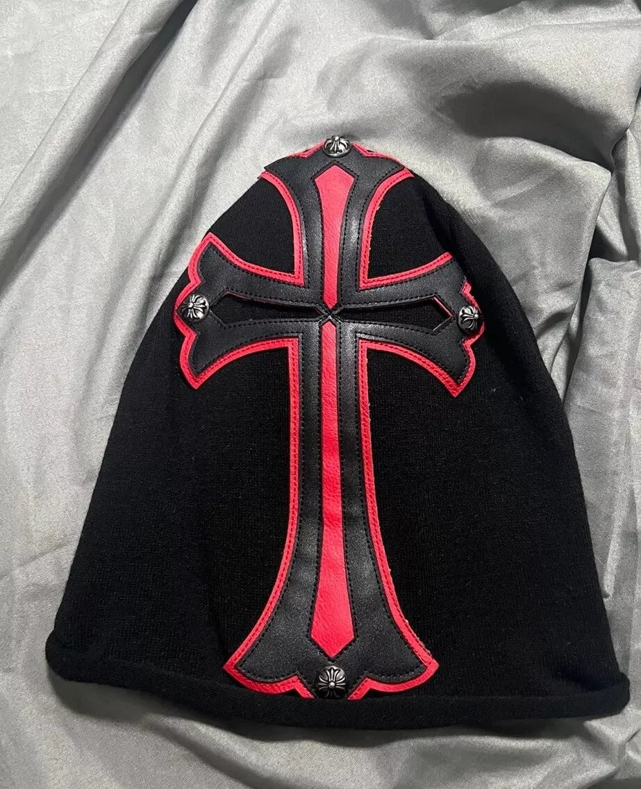 Chrome Hearts Leather Cross Beanie