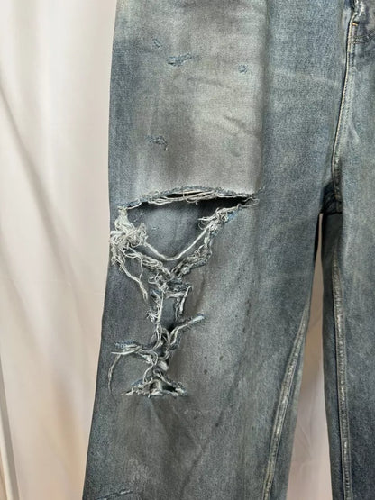 Balenciaga Destroyed Baggy Denim