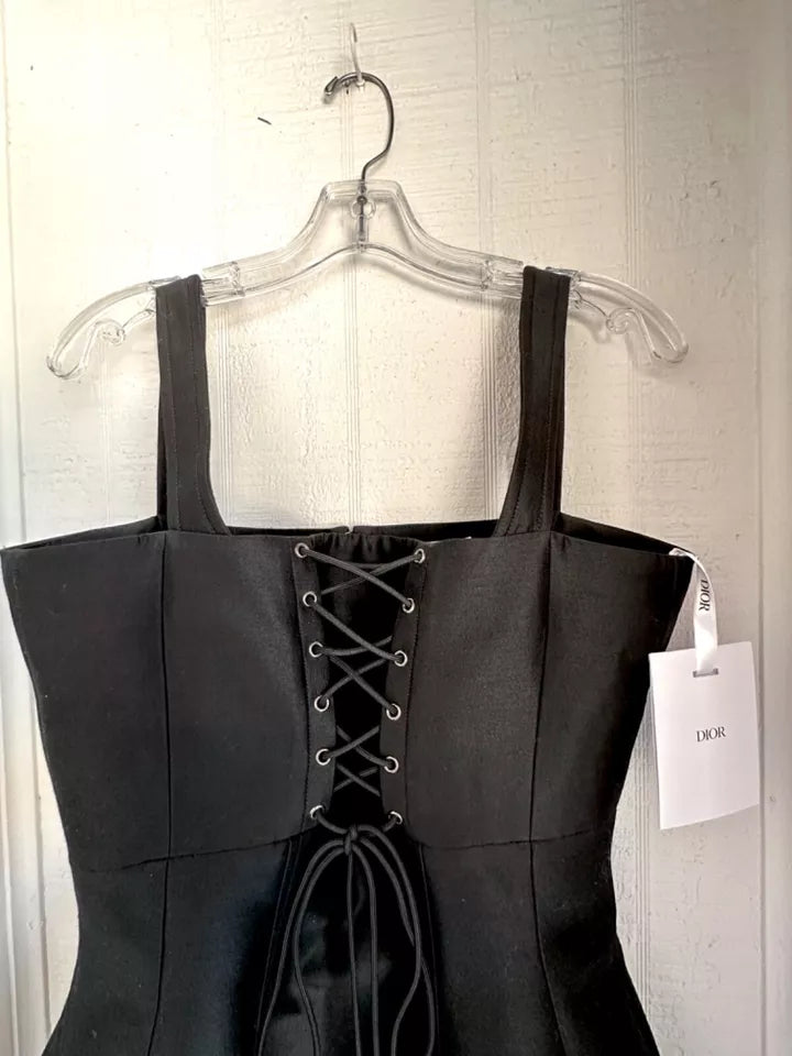 Dior Black Corset Tank Dress