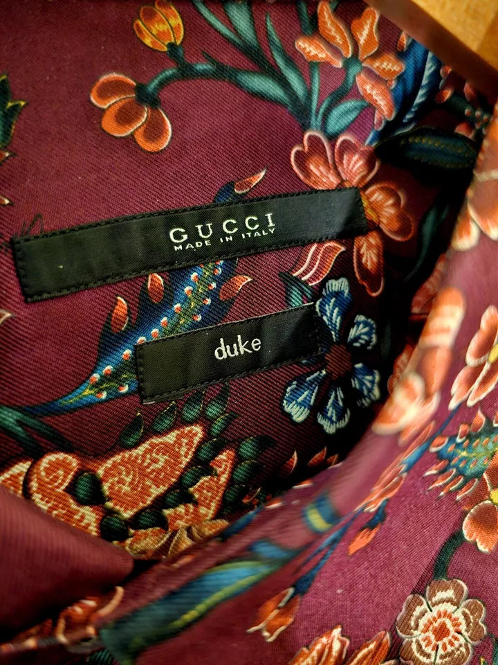 Gucci Floral Silk Button-Down Shirt