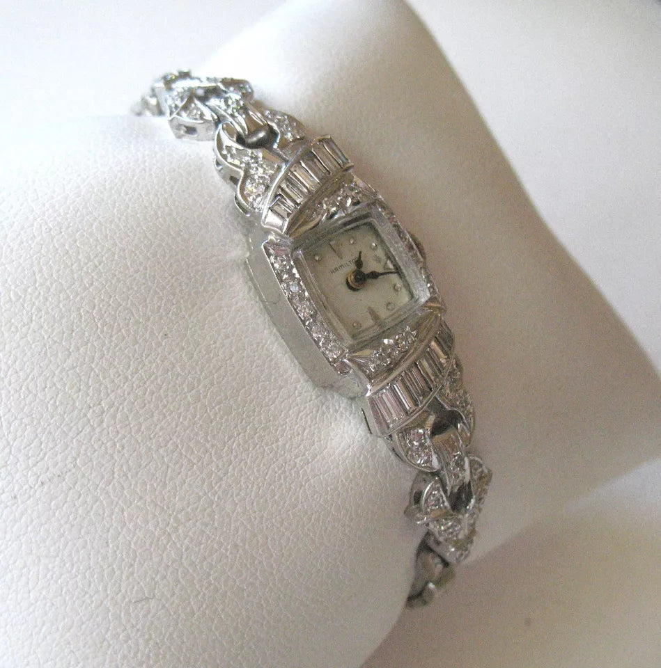 Vintage Hamilton Platinum Diamond Ladies' Watch