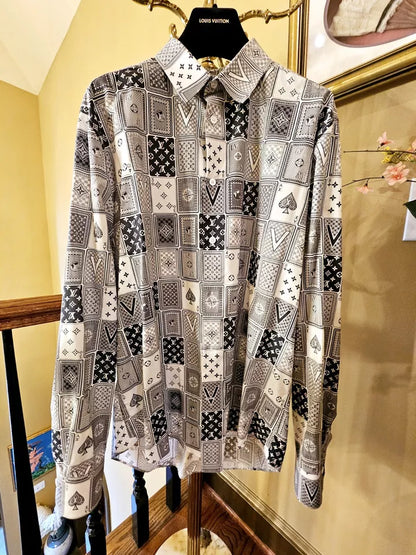 Louis Vuitton Las Vegas Gambling/Poker Button-Down Shirt