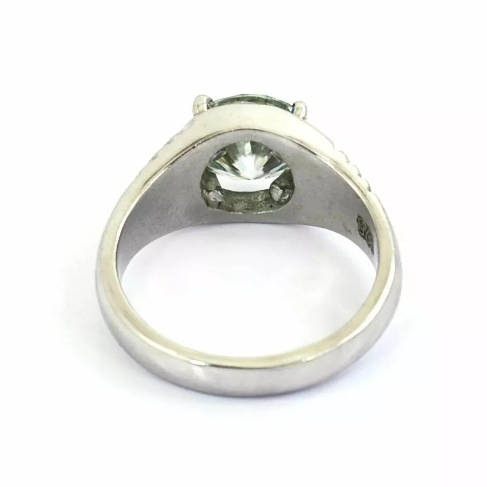 Hand-Made Sterling Silver Solitaire Ring