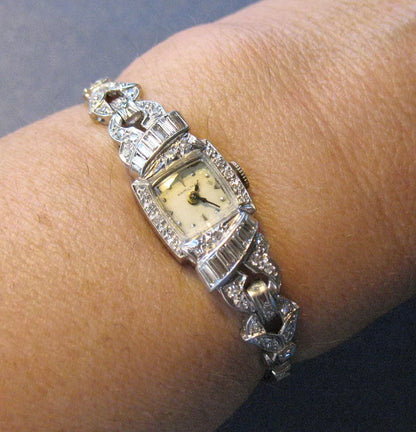 Vintage Hamilton Platinum Diamond Ladies' Watch