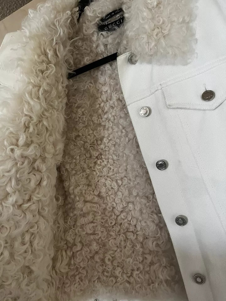 Tom Ford for Gucci Women's  White Denim Lambskin Jacket