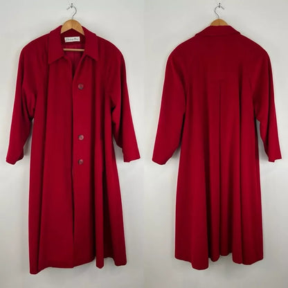 Vintage Christian Dior Red Italian wool coat