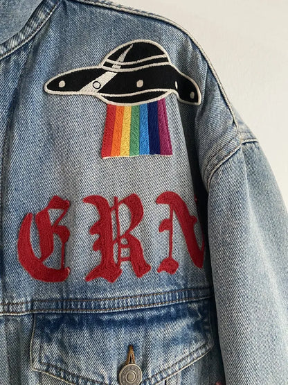 GUCCI Shearling Lined Denim Jacket