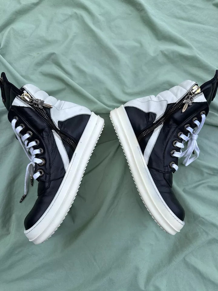 Chrome Hearts x Rick Owens Geobasket High Black sneakers