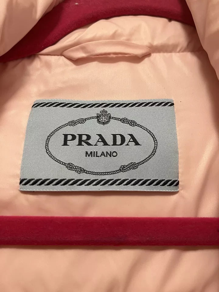 Prada Re-Nylon Cropped Convertible Down Puffer Jacket