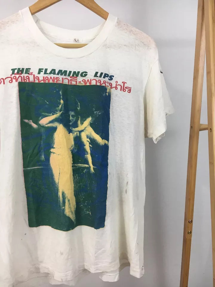 Rare Vintage The Flaming Lips Thai Sonic Youth Band T-Shirt