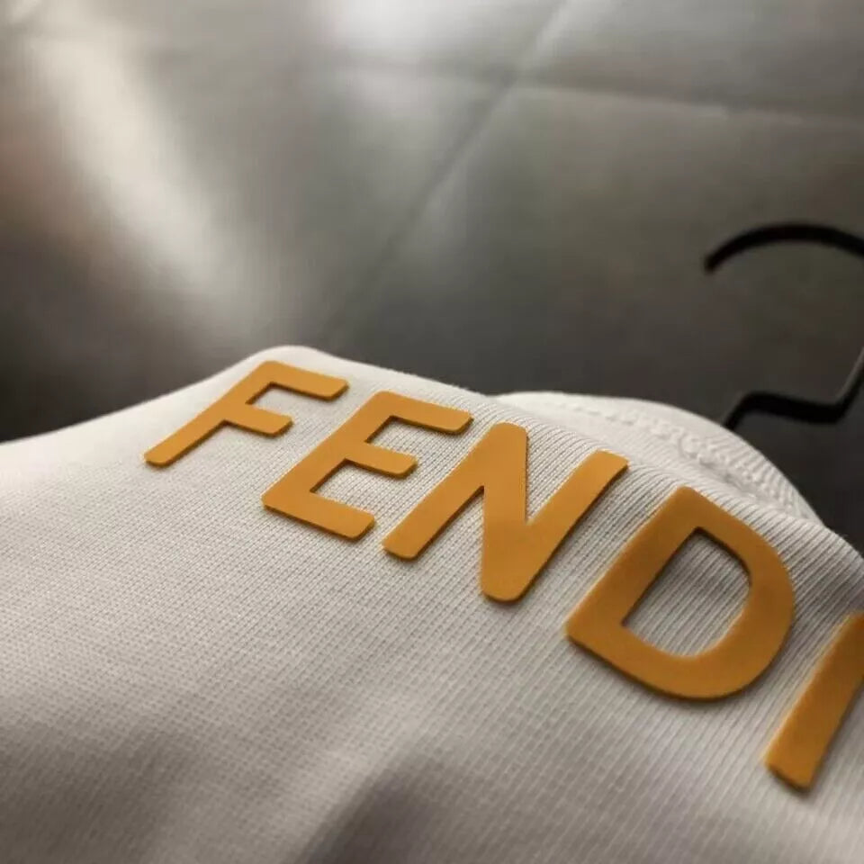 Fendi Letter Logo Short Sleeve Graphic T-Shirt