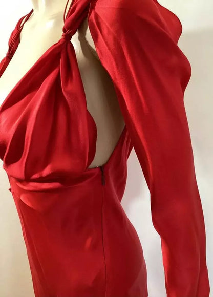 Gucci by Tom Ford Vintage Rare Silk Red Gown