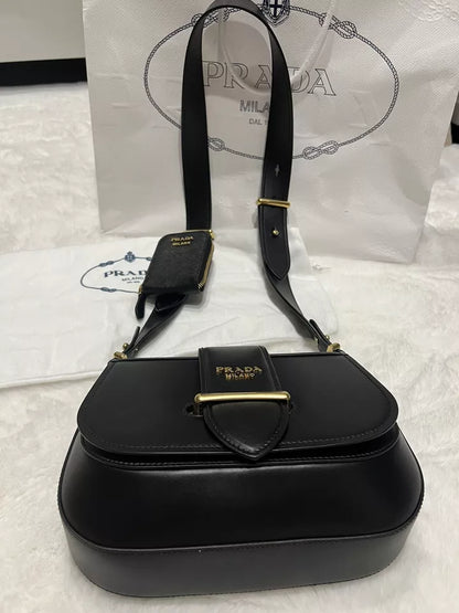 Prada Leather Messenger Shoulder Bag