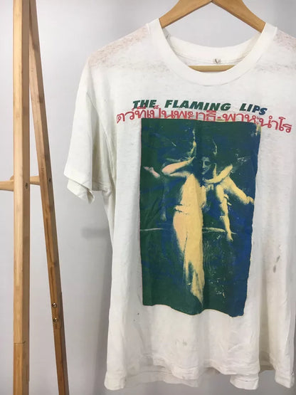 Rare Vintage The Flaming Lips Thai Sonic Youth Band T-Shirt