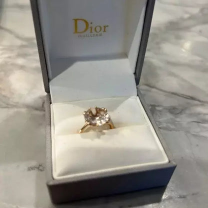 Christian Dior "Oui" Morganite &amp; Diamond Ring