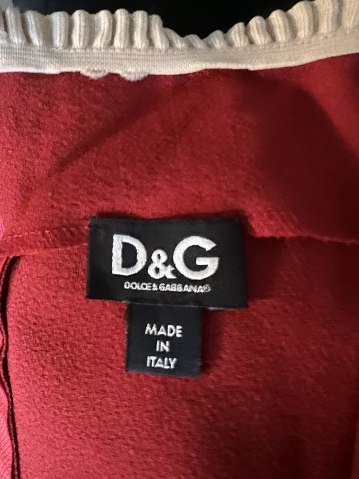 Vintage Dolce &amp; Gabbana D&amp;G Y2K Red Bodycon Midi Dress