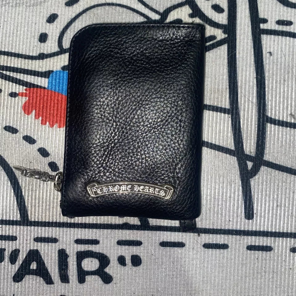 Chrome Hearts Tiny Zip Cross Patch Coin Purse Wallet