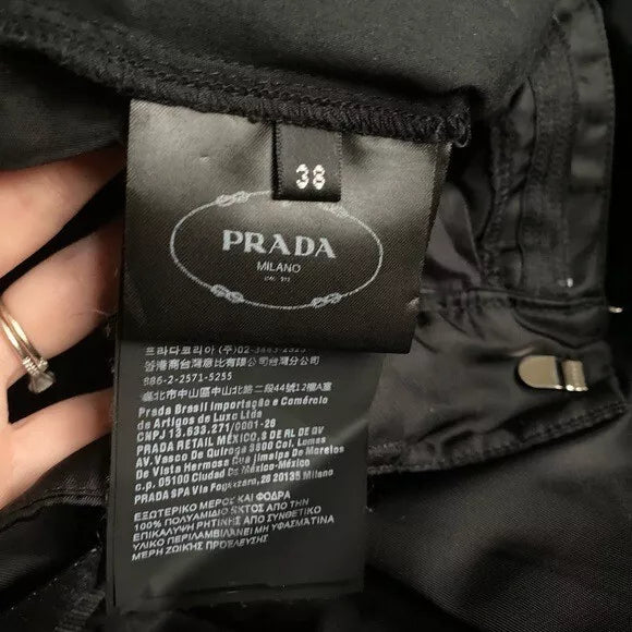 PRADA Detachable-Belt High-Rise Re-Nylon Shorts