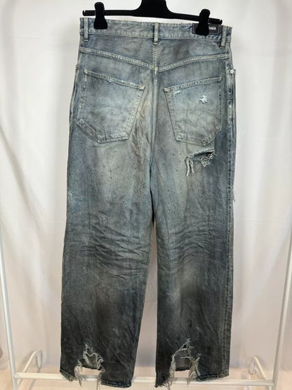 Balenciaga Destroyed Baggy Denim