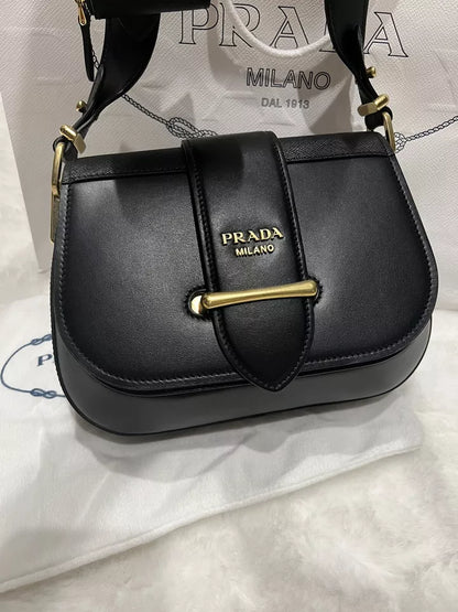 Prada Leather Messenger Shoulder Bag