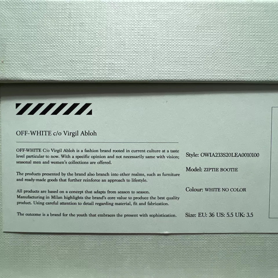 Off-White™ c/o Virgil Abloh™ leather zip-tie bootie