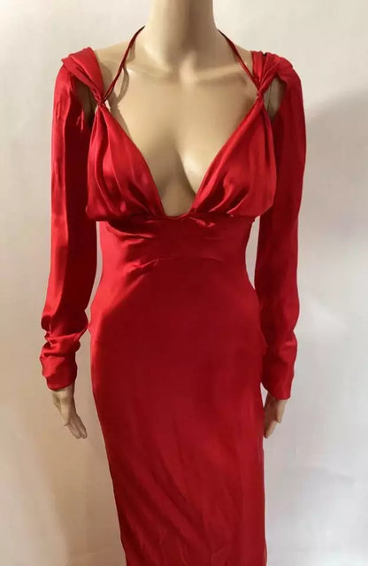 Gucci by Tom Ford Vintage Rare Silk Red Gown