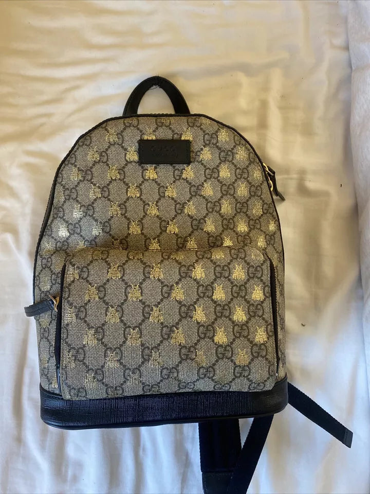 Gucci Supreme Bee Monogram Small Backpack