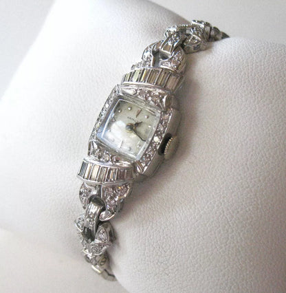 Vintage Hamilton Platinum Diamond Ladies' Watch